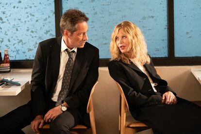 David Duchovny y Meg Ryan, en 